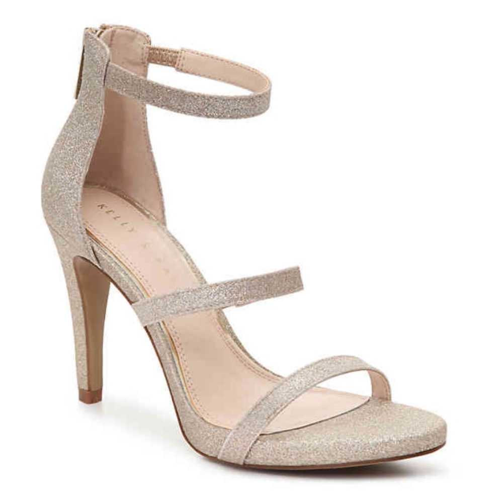 EUC Kelly & Katie Gold Sparkle Glittery Pump